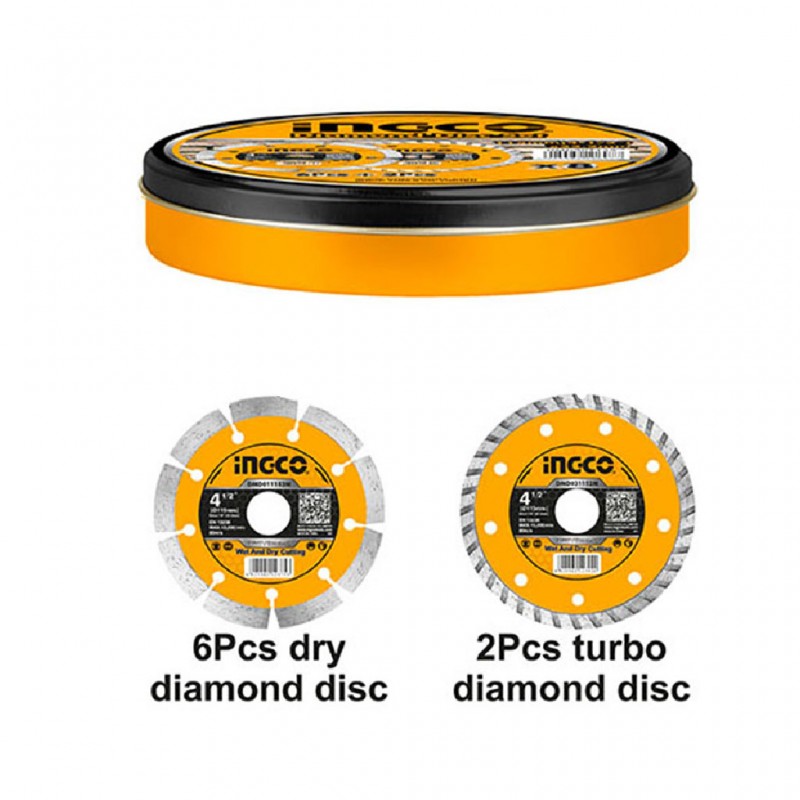 Ingco Dmd301153 Diamond Discs Set (8Pcs/Set)