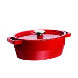 Pyrex Slow Cook 6L Red Castiron Oval Casserole "O"