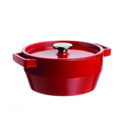 Pyrex Slow Cook 4L Red Castiron Round Casserole "O"