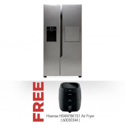 Hisense RS694N4BCF Refrigerator & Free Hisense H04AFBK1S1 Air Fryer