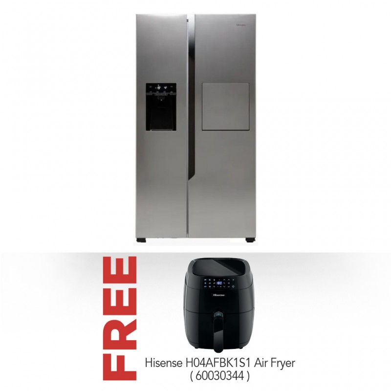 Hisense RS694N4BCF Refrigerator & Free Hisense H04AFBK1S1 Air Fryer