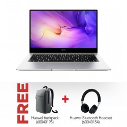 Huawei Matebook D14 Core I5 11TH GEN & Free Huawei Backpack + Huawei Bluetooth Headset
