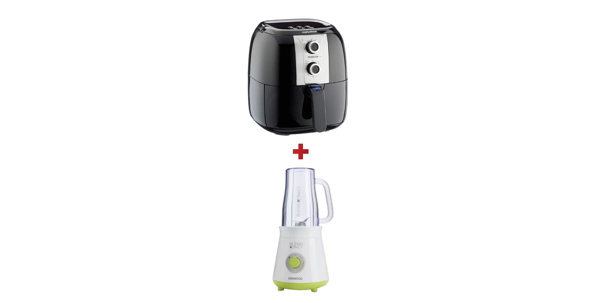 MORPHY RICHARDS 480003 3L HEALTH FRYER + Kenwood SB055WG Blend Xtract Personal Blender