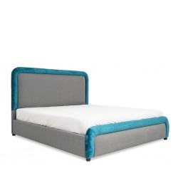 Rhodes Bed 180x200 cm Grey & Turquoise