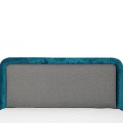 Rhodes Bed 180x200 cm Grey & Turquoise