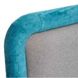 Rhodes Bed 180x200 cm Grey & Turquoise