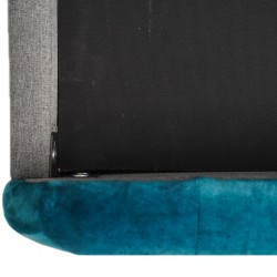 Rhodes Bed 180x200 cm Grey & Turquoise