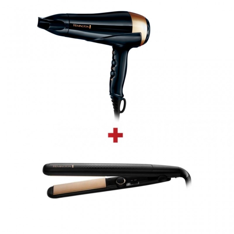 Remington D6098 2200W Eclat Brillance Hair Dryer + Remington S6308 Eclat Brillance Straightener Remington D6098 2200W Eclat Brillance Hair Dryer + Remington S6308 Eclat Brillance Straightener