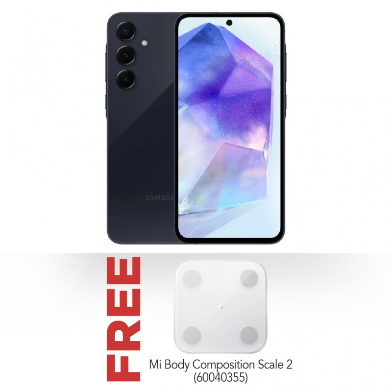 Samsung Galaxy A55 Navy & Free Mi Body Composition Scale 2