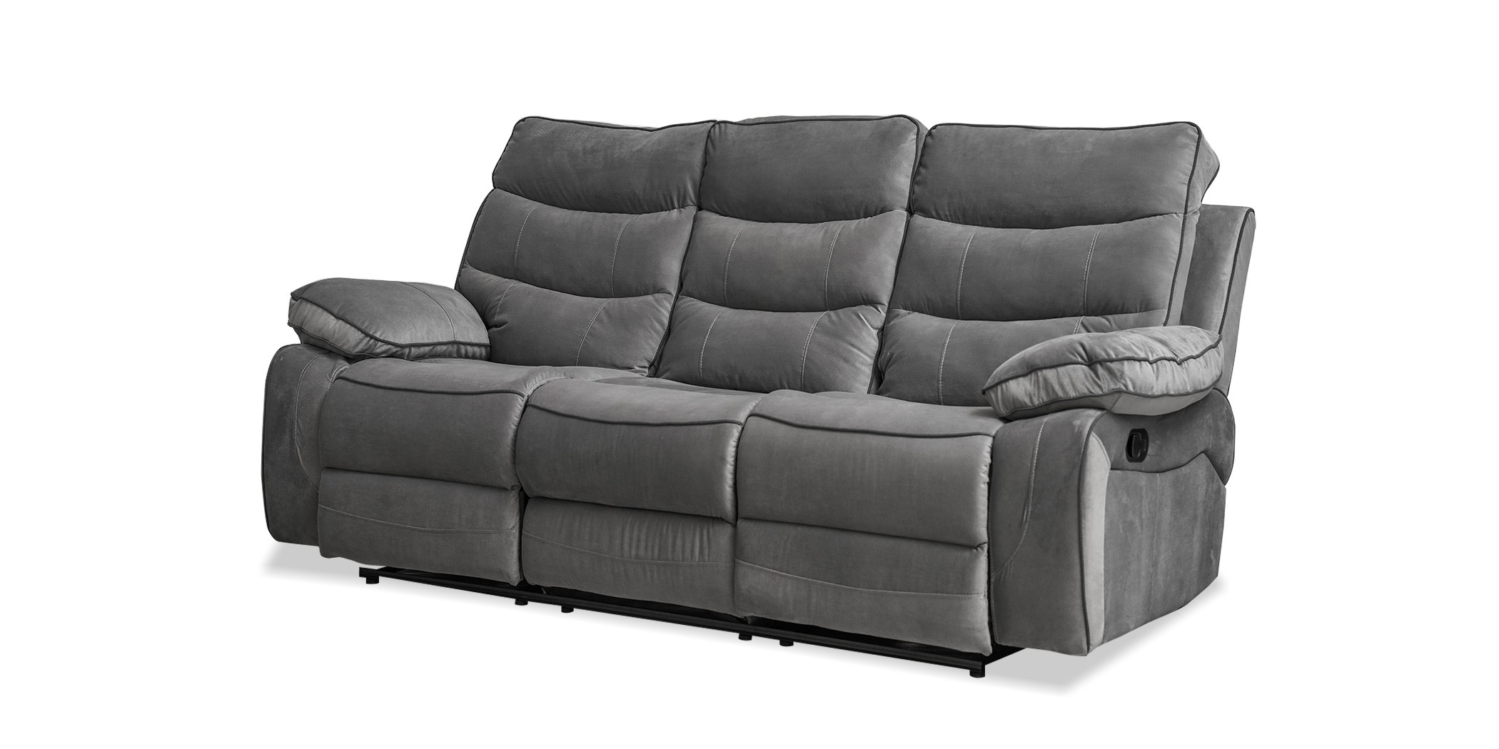 Burlington Sofa 3+2 Recliner Oakley Graphite Col Fab