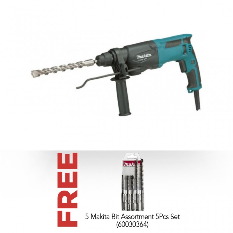 Makita M8700 Rotary Hammer & Free 5 Makita Sds Plus Bit Assortment 5Pcs Set