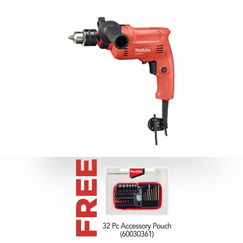 Makita M0801K 16mm Hammer Drill & Free 32 Pc Accessory Pouch