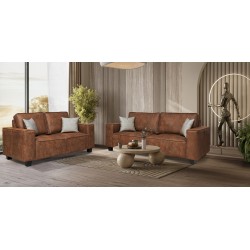Hunter Sofa 3+2 in Brown Col Fab