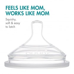 Boon Nursh Silicone Pouch Bottle 4oz 3pk - Blue Multi B11228