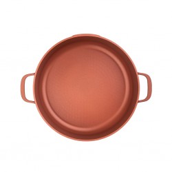 Westinghouse 28cm Red Cast Aluminum Low Casserole With Lid Performance Series WCCC0095L28OR
