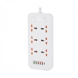Winning Star ST-4046 10A 6 Plug & 5 USB Charge Position Power Socket "O"