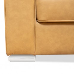 Delta Sofa Corner in Mustard Col Leather Gel