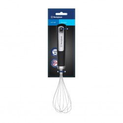 Westinghouse WCKG0081007 11.25” S/S Egg Whisk With Black Soft Grip Handle