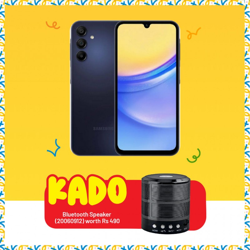 Samsung Galaxy A15 Black & Free AAVTA S28 Bluetooth Speaker with light