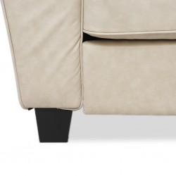 Bella Corner RHF Chaise+LHF 2Str+Otto Fabric Stone Leather Gel