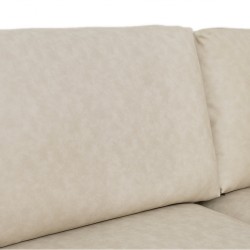 Bella Corner RHF Chaise+LHF 2Str+Otto Fabric Stone Leather Gel