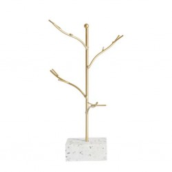 Creative Jewelry Rack Metal/Stone Base