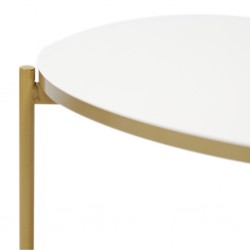 Bela Round Coffee Table Off White