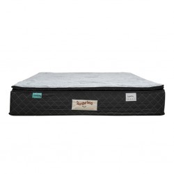 Slumberland Dallas Plush 200x200 cm Pillow Top White Grey