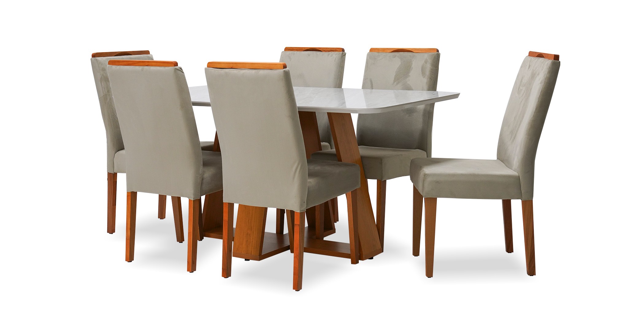 Celeste Dining Table And 6 Chairs Cedro/ Quartz