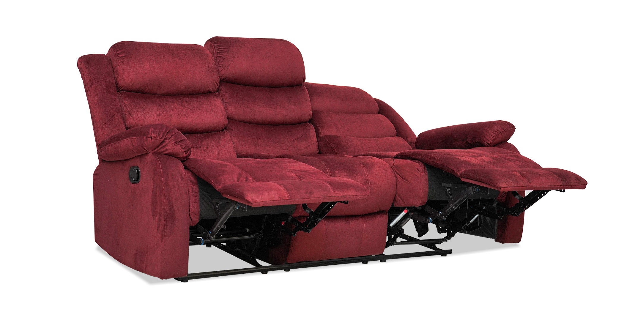Carole Recliner 3+2 Fabric Cranberry
