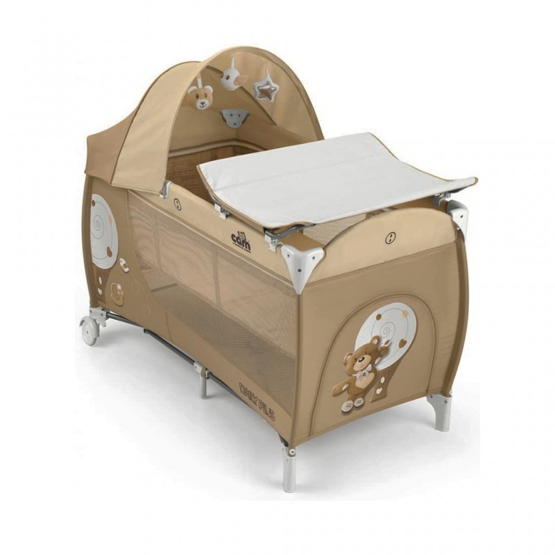 Cam Daily Plus Travel Cot - Bear (Beige/Brown) Cam Daily Plus Travel Cot - Bear (Beige/Brown)