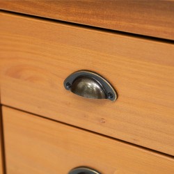 Topazio Desk With 2 Drawers Freijo/Solid Wood