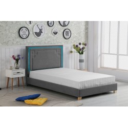 Gemini Bed 160x200 cm Grey Fabric