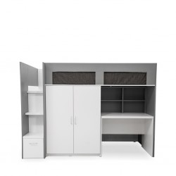 Astoria Bunk Bed 107x190cm Plywood Grey and Acrylic White