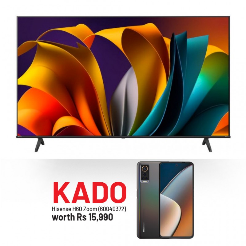 Hisense 58A6N 58" 4K Smart Led TV & Free Hisense Smart Phone H60 Zoom Hisense 58A6N 58" 4K Smart Led TV & Free Hisense Smart Phone H60 Zoom