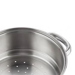 Vinod BSSH224 24 cm 2 Tier 2.5mm Induction Steamer With Glass Lid