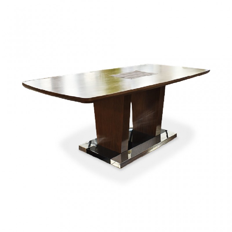 Tazia Table MDF With Wood Veneer Top