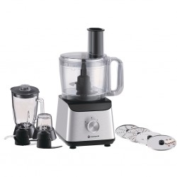 Mammouth MFP-E01 Multifunctional S/S Food Processor With 1.5L Glass Blender & 300ml Plastic Grinder