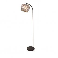 Floor Lamp Metal, Marble & Fabric 25x45x150cm