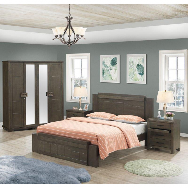 Kylie Bedroom Set 160x200 cm Rubberwood