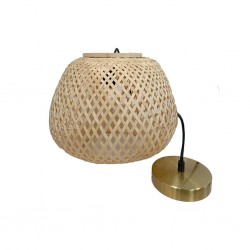 Pendant Lamp Rattan & Metal 35x35x27cm