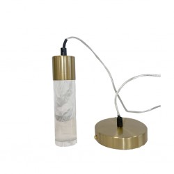 Pendant Lamp Acrylic & Metal 6x6x20.3cm