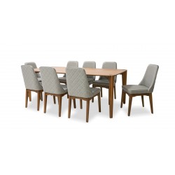 Harmony Table and 8 Chairs Canella/Natural