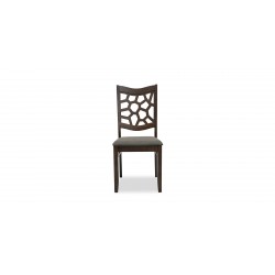 Ranger Table and 6 Chairs Rubberwood Dark Walnut Fabric G-R-Espresso