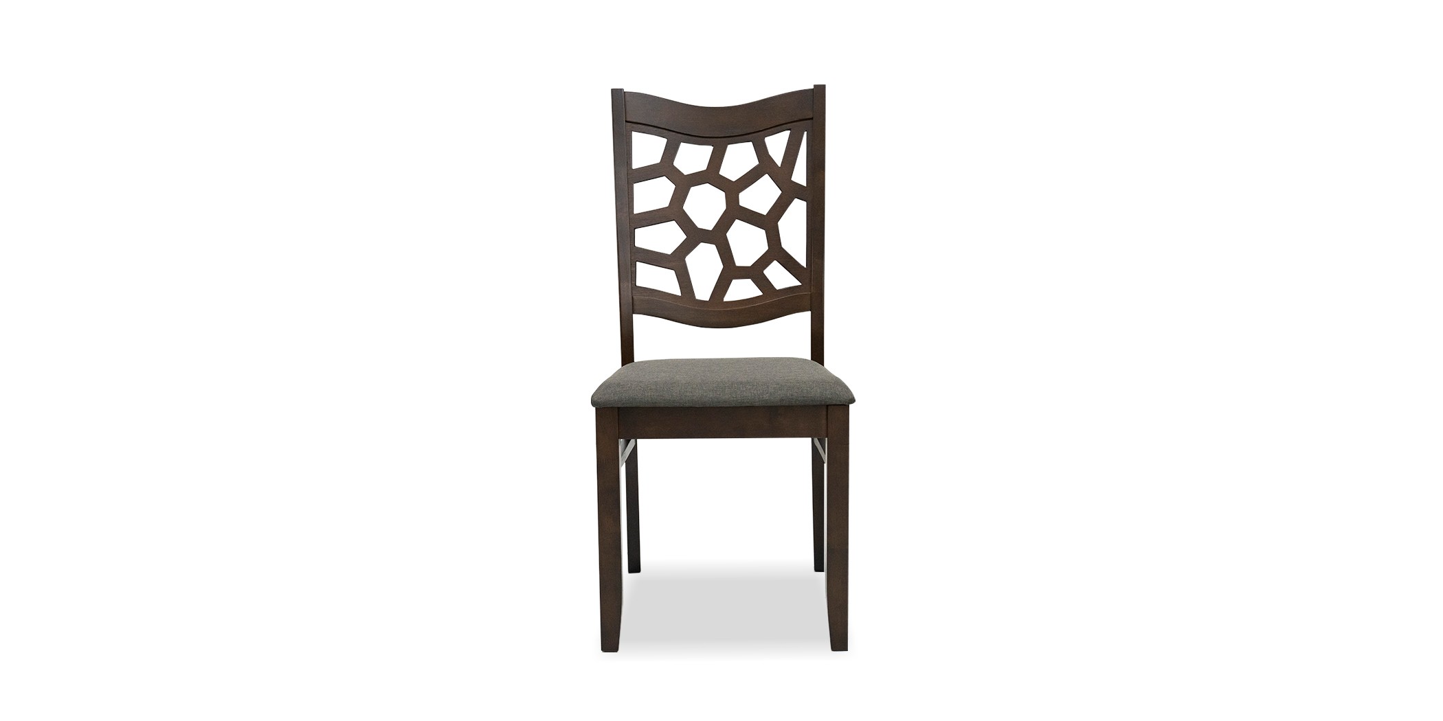 Ranger Table and 6 Chairs Rubberwood Dark Walnut Fabric G-R-Espresso
