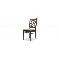 Ranger Table and 6 Chairs Rubberwood Dark Walnut Fabric G-R-Espresso