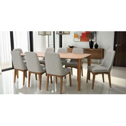 Harmony Table and 8 Chairs Canella/Natural