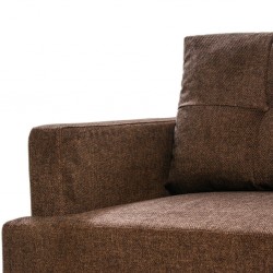 Harmony Corner LHF 2 Str + Otto Fabric Dark Brown