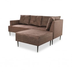 Harmony Corner LHF 2 Str + Otto Fabric Dark Brown