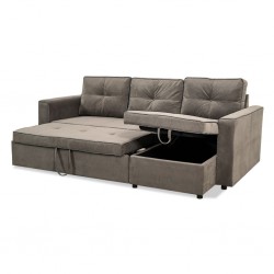 Conrad Pull-Out Bed + RHF Chaise Fabric Grey